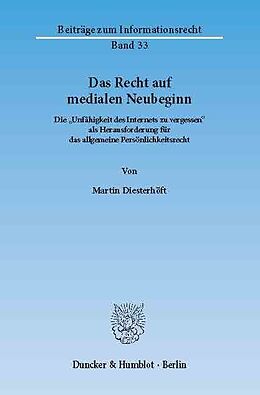 E-Book (pdf) Das Recht auf medialen Neubeginn. von Martin Diesterhöft