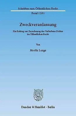 E-Book (pdf) Zweckveranlassung. von Moritz Lange