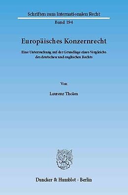 E-Book (pdf) Europäisches Konzernrecht. von Laurenz Tholen