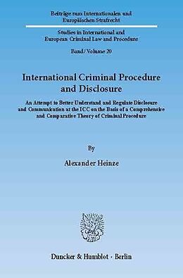 eBook (pdf) International Criminal Procedure and Disclosure. de Alexander Heinze