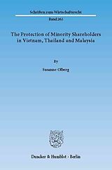 eBook (pdf) The Protection of Minority Shareholders in Vietnam, Thailand and Malaysia. de Susanne Olberg