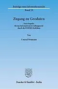 E-Book (pdf) Zugang zu Geodaten. von Conrad Neumann