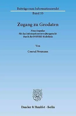E-Book (pdf) Zugang zu Geodaten. von Conrad Neumann