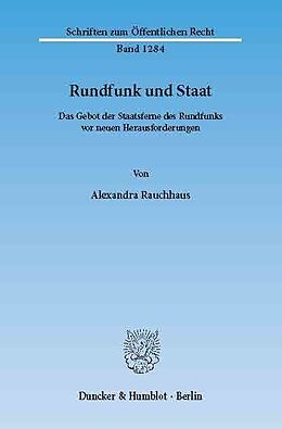E-Book (pdf) Rundfunk und Staat. von Alexandra Rauchhaus