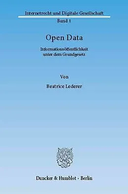 E-Book (pdf) Open Data. von Beatrice Lederer