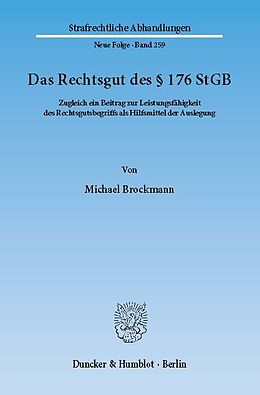 E-Book (pdf) Das Rechtsgut des § 176 StGB. von Michael Brockmann