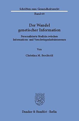 E-Book (pdf) Der Wandel genetischer Information. von Christina M. Berchtold