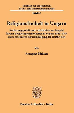 E-Book (pdf) Religionsfreiheit in Ungarn. von Annegret Dirksen