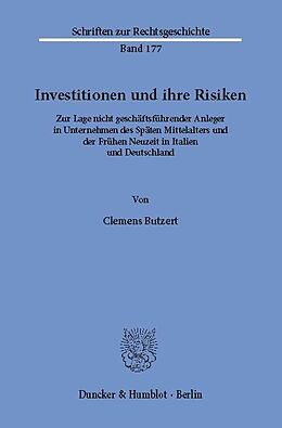 E-Book (pdf) Investitionen und ihre Risiken. von Clemens Butzert