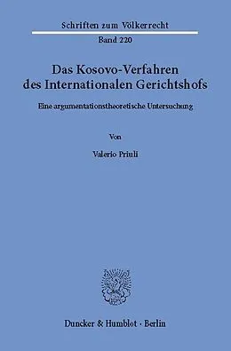 E-Book (pdf) Das Kosovo-Verfahren des Internationalen Gerichtshofs. von Valerio Priuli