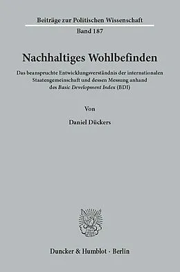 E-Book (pdf) Nachhaltiges Wohlbefinden. von Daniel Dückers