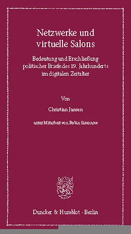 E-Book (pdf) Netzwerke und virtuelle Salons. von Christian Jansen