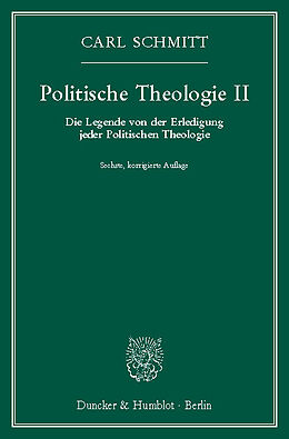 E-Book (pdf) Politische Theologie II. von Carl Schmitt