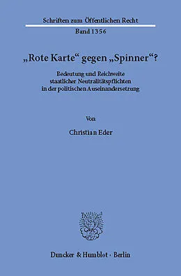 E-Book (pdf) »Rote Karte« gegen »Spinner«? von Christian Eder