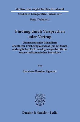 E-Book (pdf) Bindung durch Versprechen oder Vertrag. von Henriette Karoline Sigmund