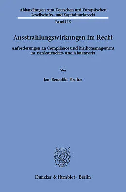 E-Book (pdf) Ausstrahlungswirkungen im Recht. von Jan-Benedikt Fischer