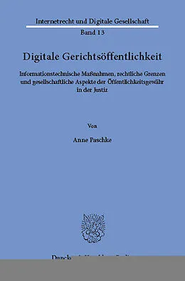 E-Book (pdf) Digitale Gerichtsöffentlichkeit. von Anne Paschke
