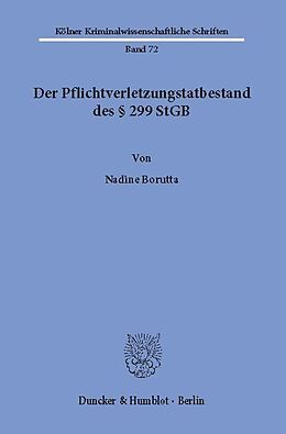 E-Book (pdf) Der Pflichtverletzungstatbestand des § 299 StGB. von Nadine Borutta