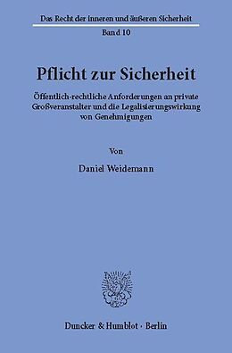 E-Book (pdf) Pflicht zur Sicherheit. von Daniel Weidemann