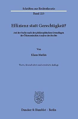 E-Book (pdf) Effizienz statt Gerechtigkeit? von Klaus Mathis