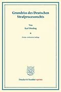E-Book (pdf) Grundriss des Deutschen Strafprocessrechts. von Karl Binding