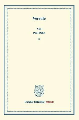E-Book (pdf) Verrufe. von Paul Dehn