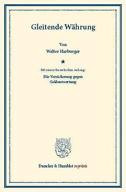 E-Book (pdf) Gleitende Währung. von Walter Harburger