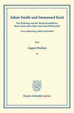 E-Book (pdf) Adam Smith und Immanuel Kant. von August Oncken