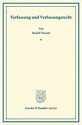 E-Book (pdf) Verfassung und Verfassungsrecht. von Rudolf Smend