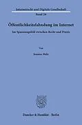 E-Book (pdf) Öffentlichkeitsfahndung im Internet. von Joanna Melz