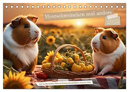 Kalender (Kal) Meerschweinchen mal anders! (Tischkalender 2025 DIN A5 quer), CALVENDO Monatskalender von Heidi Spiegler