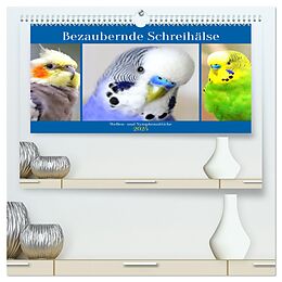 Kalender (Kal) Bezaubernde Schreihälse. Wellen- und Nymphensittiche (hochwertiger Premium Wandkalender 2025 DIN A2 quer), Kunstdruck in Hochglanz von Rose Hurley