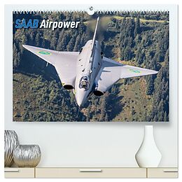 Kalender Saab Airpower (hochwertiger Premium Wandkalender 2025 DIN A2 quer), Kunstdruck in Hochglanz von Björn Engelke