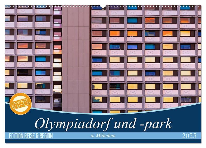 Olympiadorf und -park in München (Wandkalender 2025 DIN A2 quer), CALVENDO Monatskalender