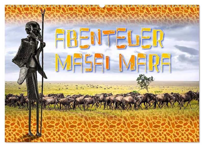 Abenteuer Masai Mara (Wandkalender 2025 DIN A2 quer), CALVENDO Monatskalender