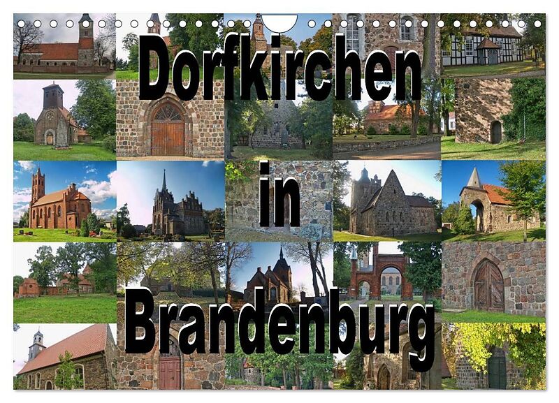 Dorfkirchen in Brandenburg (Wandkalender 2025 DIN A4 quer), CALVENDO Monatskalender