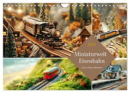 Kalender Miniaturwelt Eisenbahn - Zug um Zug ins Abenteuer (Wandkalender 2025 DIN A4 quer), CALVENDO Monatskalender von Calvendo