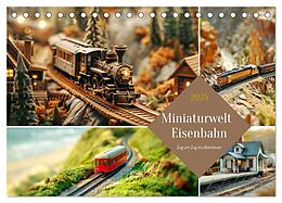 Kalender Miniaturwelt Eisenbahn - Zug um Zug ins Abenteuer (Tischkalender 2025 DIN A5 quer), CALVENDO Monatskalender von Calvendo