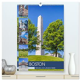 Kalender BOSTON Historie und urbane Idylle (hochwertiger Premium Wandkalender 2025 DIN A2 hoch), Kunstdruck in Hochglanz von Melanie Viola