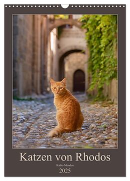 Kalender Katzen von Rhodos (Wandkalender 2025 DIN A3 hoch), CALVENDO Monatskalender von Katho Menden
