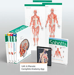 Fester Einband Sobotta Atlas der Anatomie, 3 Bände + Lerntabellen + Poster Collection im Schuber und 6-monatiger Zugang zur Complete Anatomy-App von 