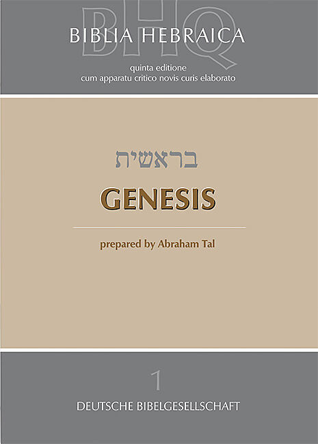 Biblia Hebraica Quinta (BHQ), Genesis