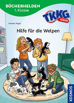 Fester Einband TKKG Junior, Bücherhelden 1. Klasse, Hilfe für die Welpen von Kirsten Vogel