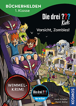 Fester Einband Die drei ??? Kids, Bücherhelden 1. Klasse, Vorsicht, Zombies! von Anne Scheller