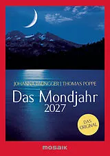 Kalender Das Mondjahr 2027 - s/w Taschenkalender von Johanna Paungger, Thomas Poppe