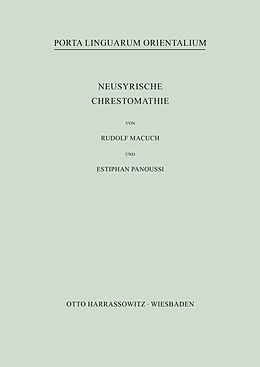 Kartonierter Einband Neusyrische Chrestomathie von Rudolf Macuch, Estiphan Panoussi