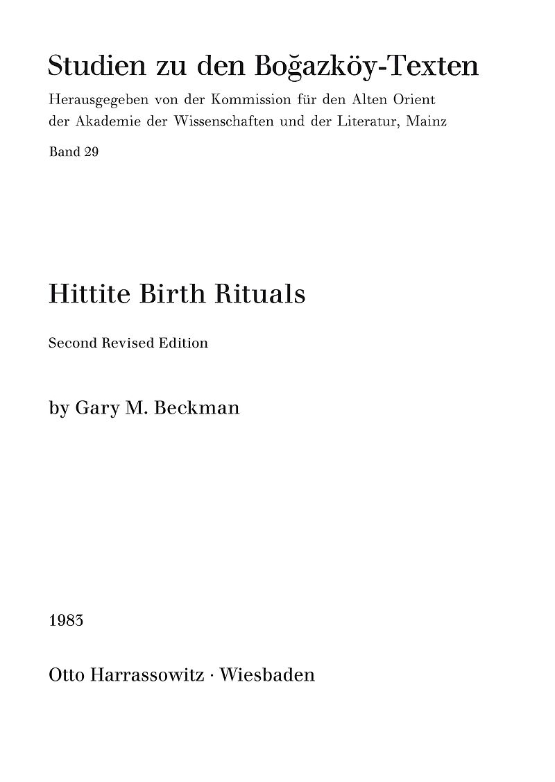 Hittite Birth Rituals