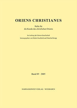 Kartonierter Einband Oriens Christianus 89 (2005) von 