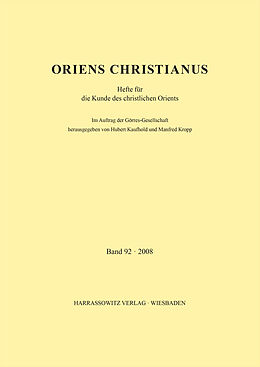 Kartonierter Einband Oriens Christianus 92 (2008) von 