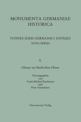 Fester Einband Glossar zur Buchschen Glosse von Frank-Michael Kaufmann, Peter Neumeister